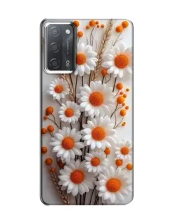 Чохол для OPPO A55 з картинкою «Білі сухоцвіти»