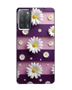 Чохол для OPPO A55 з картинкою «Ромашки на фіолетовому»