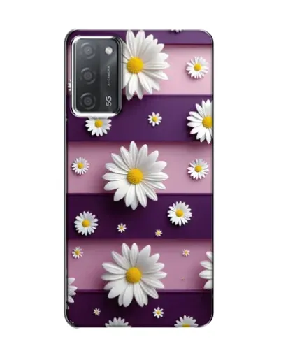 Чохол для OPPO A55 з картинкою «Ромашки на фіолетовому»