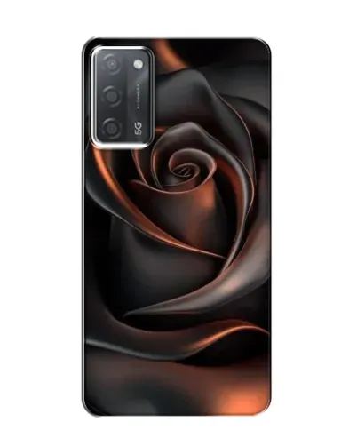 Чохол для OPPO A55 з картинкою «Шовкова чорна троянда»