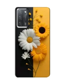 Чохол для OPPO A55 з картинкою «Соняшник та ромашка»