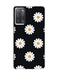 Чохол для OPPO A55 з картинкою «Ромашки на чорному»