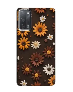 Чохол для OPPO A55 з картинкою «Візерунок з маленьких соняшників»