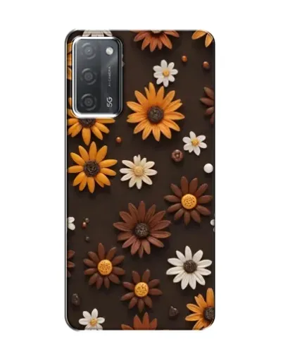 Чохол для OPPO A55 з картинкою «Візерунок з маленьких соняшників»