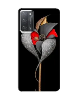 Чохол для OPPO A55 з картинкою «Срібна фантазійна квітка»