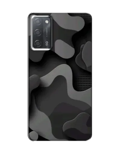 Чехол для OPPO A55 с картинкой «Темный абстрактный камуфляж» Чехол для OPPO A55 с картинкой «Темный абстрактный камуфляж»