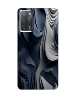 Чехол для OPPO A55 с картинкой «Объемные синие складки»