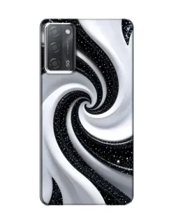 Чехол для OPPO A55 с картинкой «Черно-белая спираль»
