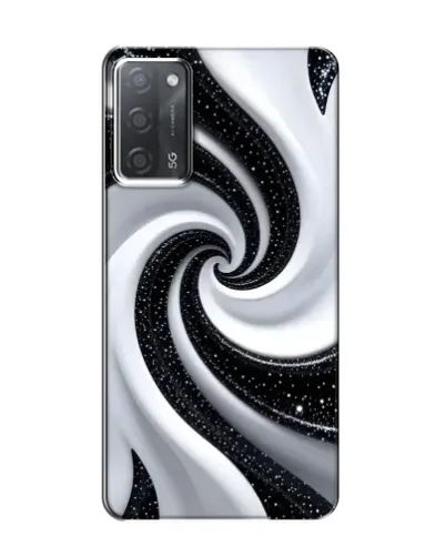 Чехол для OPPO A55 с картинкой «Черно-белая спираль» Чехол для OPPO A55 с картинкой «Черно-белая спираль»