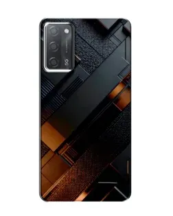 Чехол для OPPO A55 с картинкой «Черные геометрические блоки»