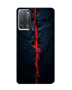 Чехол для OPPO A55 с картинкой «Kрасная лавовая трещина»