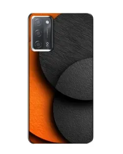 Чехол для OPPO A55 с картинкой «Геометрия оранжевых кругов»