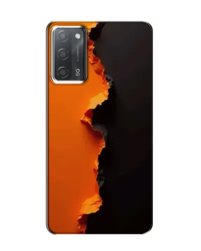 Чехол для OPPO A55 с картинкой «Оранжевый разлом» Чехол для OPPO A55 с картинкой «Оранжевый разлом»