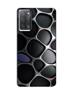 Чехол для OPPO A55 с картинкой «Объемная темная решетка»