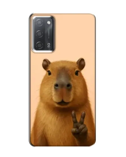 Чехол для OPPO A55 с картинкой «Капибара виктория»