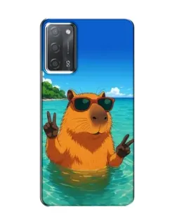 Чехол для OPPO A55 с картинкой «Морская капибара»