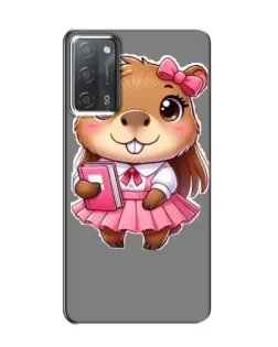 Чехол для OPPO A55 с картинкой «Девочка капибара»