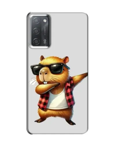 Чехол для OPPO A55 с картинкой «Капибара рэпер даб»