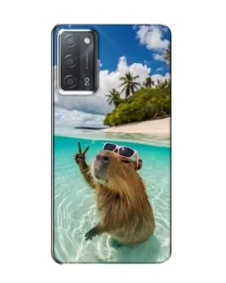 Чехол для OPPO A55 с картинкой «Капибара на море»
