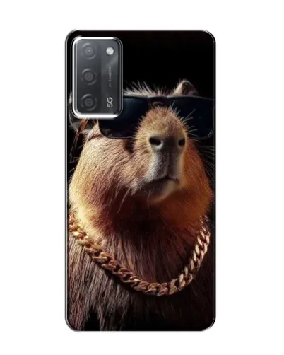 Чехол для OPPO A55 с картинкой «Капибара золотая цепь»