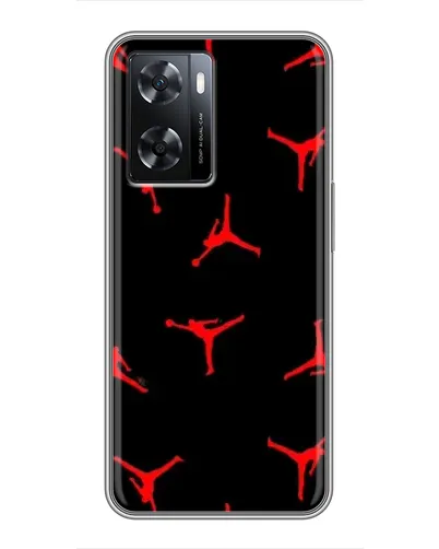 Чохол для OPPO A57s з картинкою «Jordan Red Pattern»