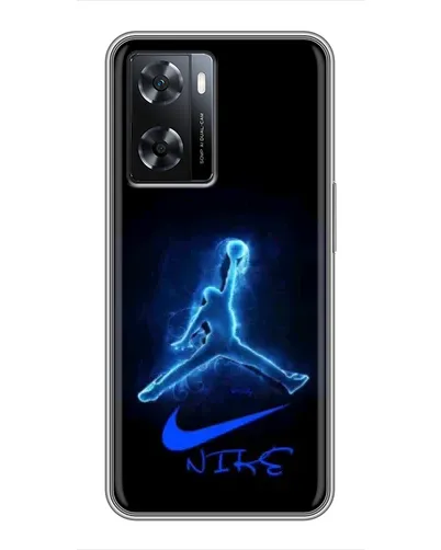 Чохол для OPPO A57s з картинкою «Jordan Neon Blue»