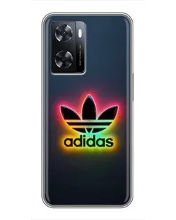 Чохол для OPPO A57s з картинкою «Неоновий Adidas»