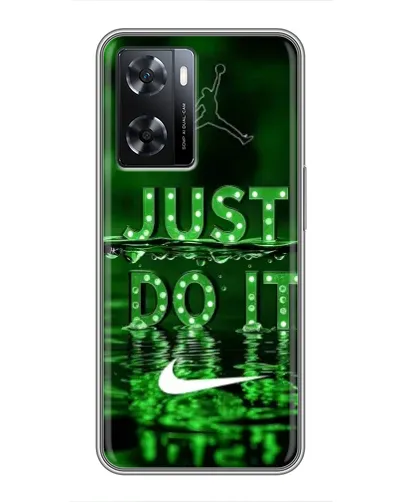 Чохол для OPPO A57s з картинкою «Зелений неоновий Nike»