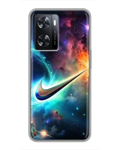 Чохол для OPPO A57s з картинкою «Космічний Nike Swoosh»