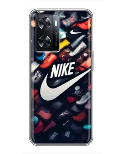 Чохол для OPPO A57s з картинкою «Колекція кросівок Nike»