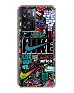 Чохол для OPPO A57s з картинкою «Яскравий колаж Nike»