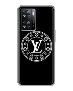 Чехол для OPPO A57s с картинкой «LV — печать стиля»
