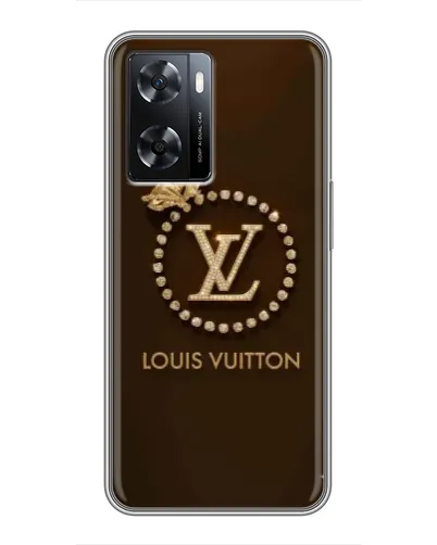 Чехол для OPPO A57s с картинкой «LV — золотая печать»