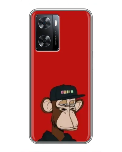 Чехол для OPPO A57s с картинкой «Bored Ape — красный фон» Чехол для OPPO A57s с картинкой «Bored Ape — красный фон»