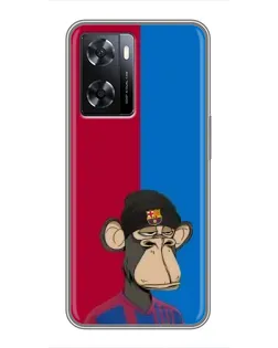 Чехол для OPPO A57s с картинкой «Bored Ape — фанат Барсы» Чехол для OPPO A57s с картинкой «Bored Ape — фанат Барсы»