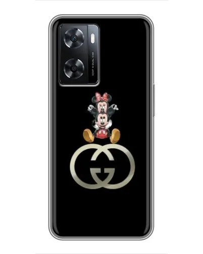 Чехол для OPPO A57s с картинкой «Минни Маус на лого»
