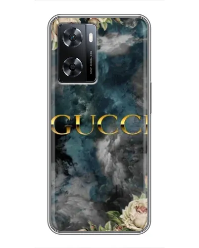 Чехол для OPPO A57s с картинкой «Абстрактные цветы Gucci»