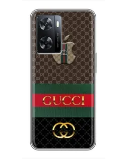 Чехол для OPPO A57s с картинкой «Gucci — брендированный десерт» Чехол для OPPO A57s с картинкой «Gucci — брендированный десерт»