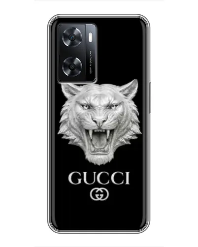 Чехол для OPPO A57s с картинкой «Gucci — серебряный лев» Чехол для OPPO A57s с картинкой «Gucci — серебряный лев»