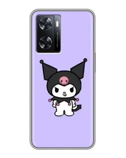 Чехол для OPPO A57s с картинкой «Kuromi — нежный фиолетовый»