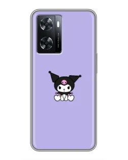 Чехол для OPPO A57s с картинкой «Kuromi — фиолетовый минимализм»