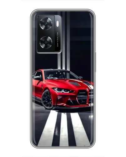Чехол для OPPO A57s с картинкой «Красная BMW на дороге»