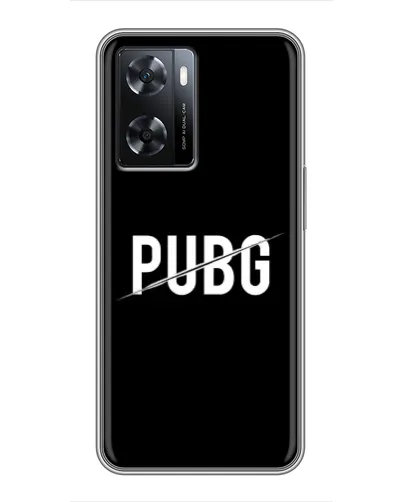 Чохол для OPPO A57s з картинкою «PUBG — білий логотип»