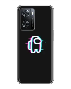 Чохол для OPPO A57s з картинкою «Among Us неон»