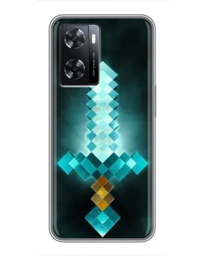 Чохол для OPPO A57s з картинкою «Алмазний меч неон»