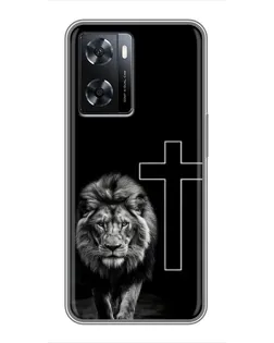 Чохол для OPPO A57s з картинкою «Лев та Хрест» Чохол для OPPO A57s з картинкою «Лев та Хрест»