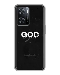 Чехол для OPPO A57s с картинкой «GOD — Бог над всем»