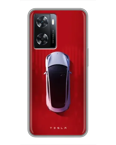 Чехол для OPPO A57s с картинкой «Tesla Top View»