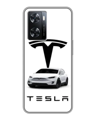 Чехол для OPPO A57s с картинкой «Tesla White Style»