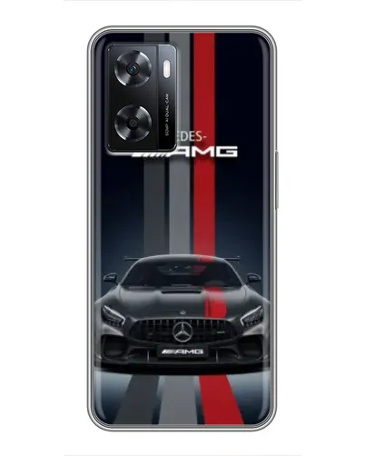 Чехол для OPPO A57s с картинкой «Mercedes — белый карбон»